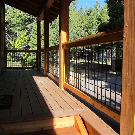 For a worry-free experience, vinyl deck railing easily endures the elements as do composite options. . Modern hog wire deck railing